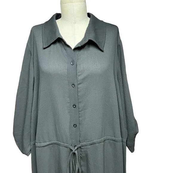 Torrid‎ Maxi Crinkle Coverup Shirt Dress Plus Size 4X - Picture 3 of 11